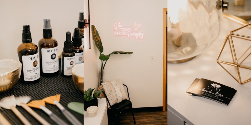 Iowa Esthetician studio set up