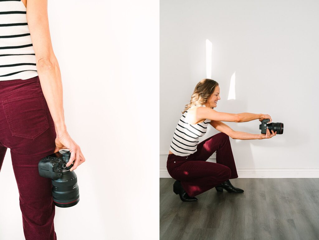 Behind-the-scenes branding photo of Lydia Fine – Apollo and Ivy Photography