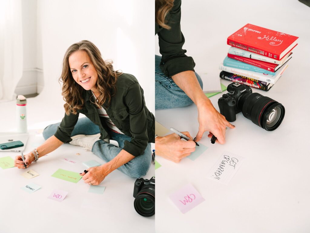 Behind-the-scenes branding photo of Lydia Fine – Apollo and Ivy Photography