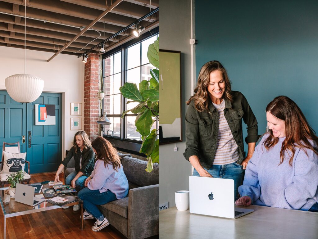 Candid coaching-style image in front of windows – branding photos for creative entrepreneurs