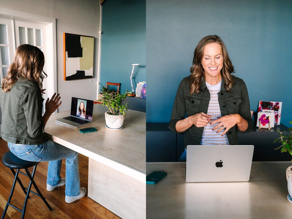 Candid coaching branding photos for photographer