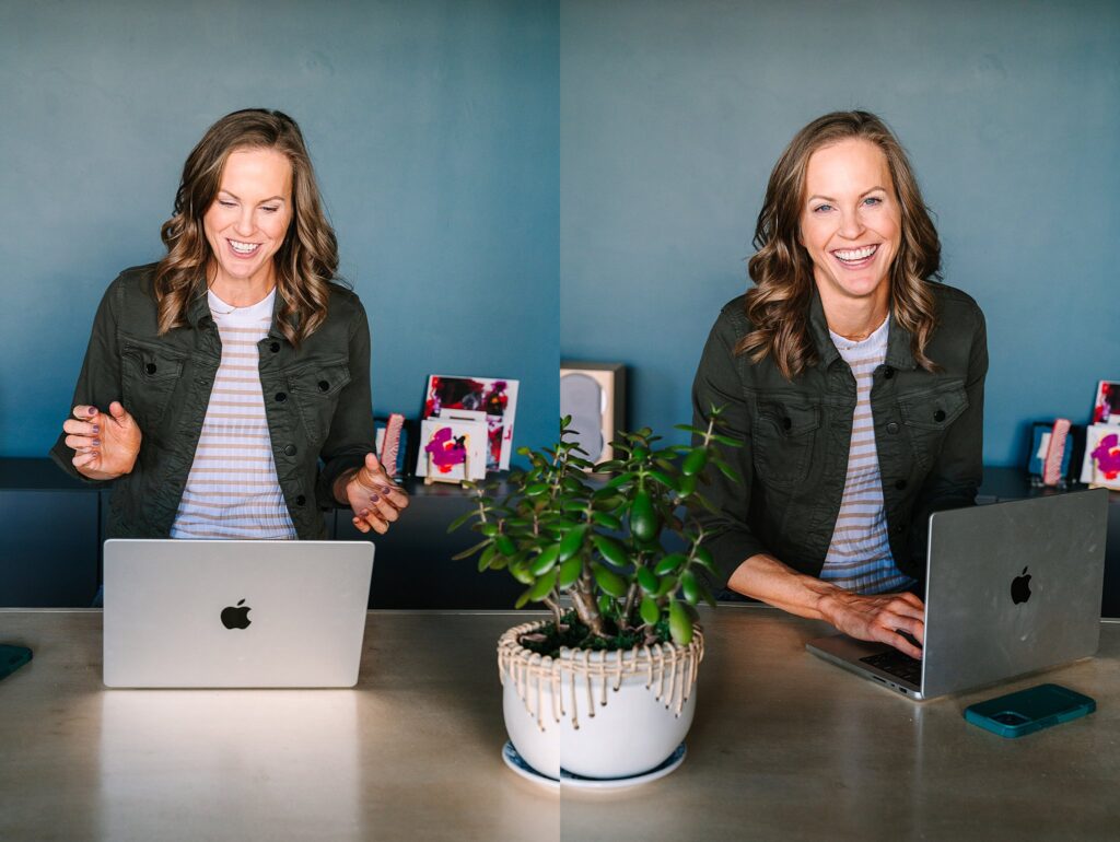 Candid coaching branding photos for photographer