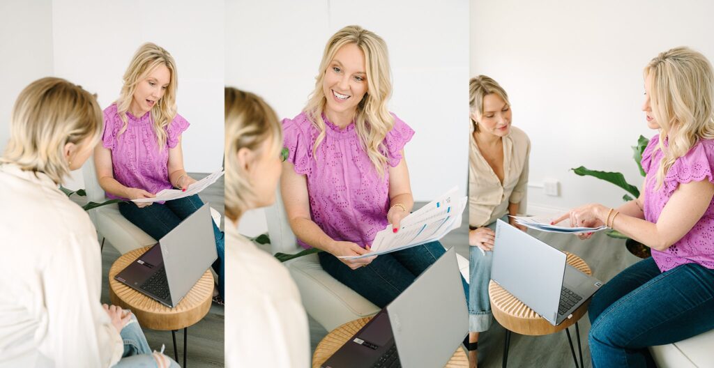 Functional practitioner meeting with mock client – brand session in action
