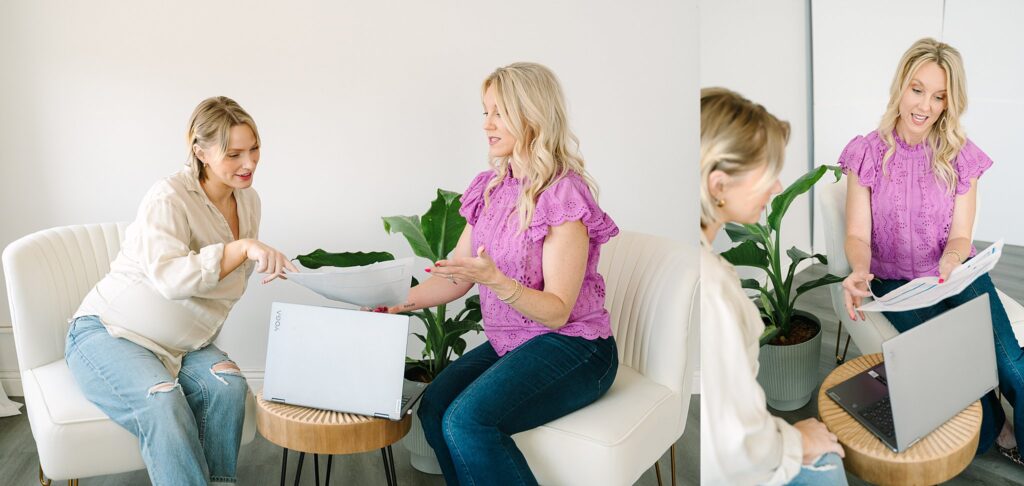 Functional practitioner meeting with mock client – brand session in action