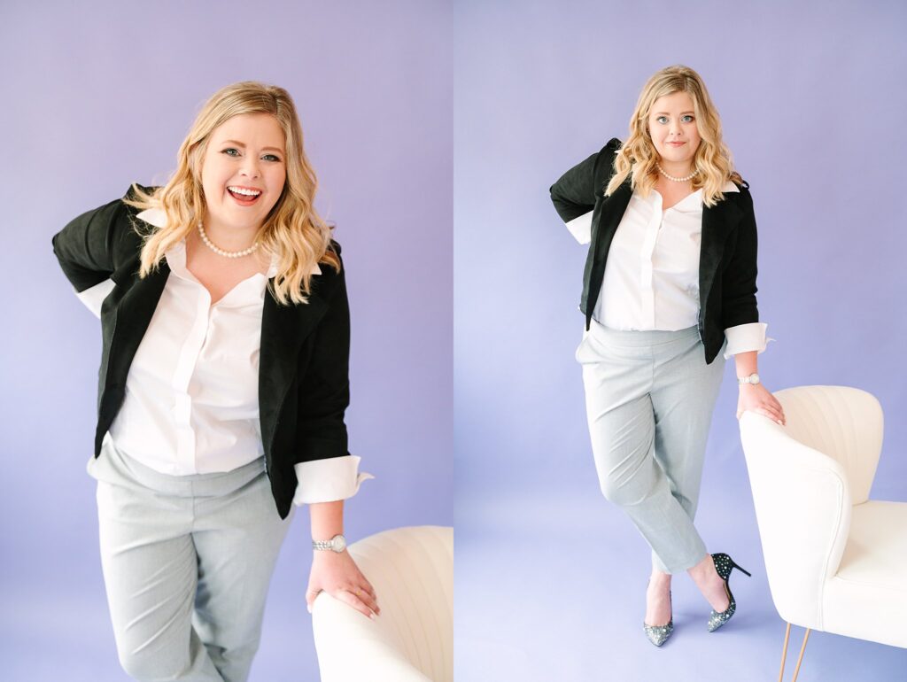 Lex of Lunea Wealth in black blazer – wealth management brand photography