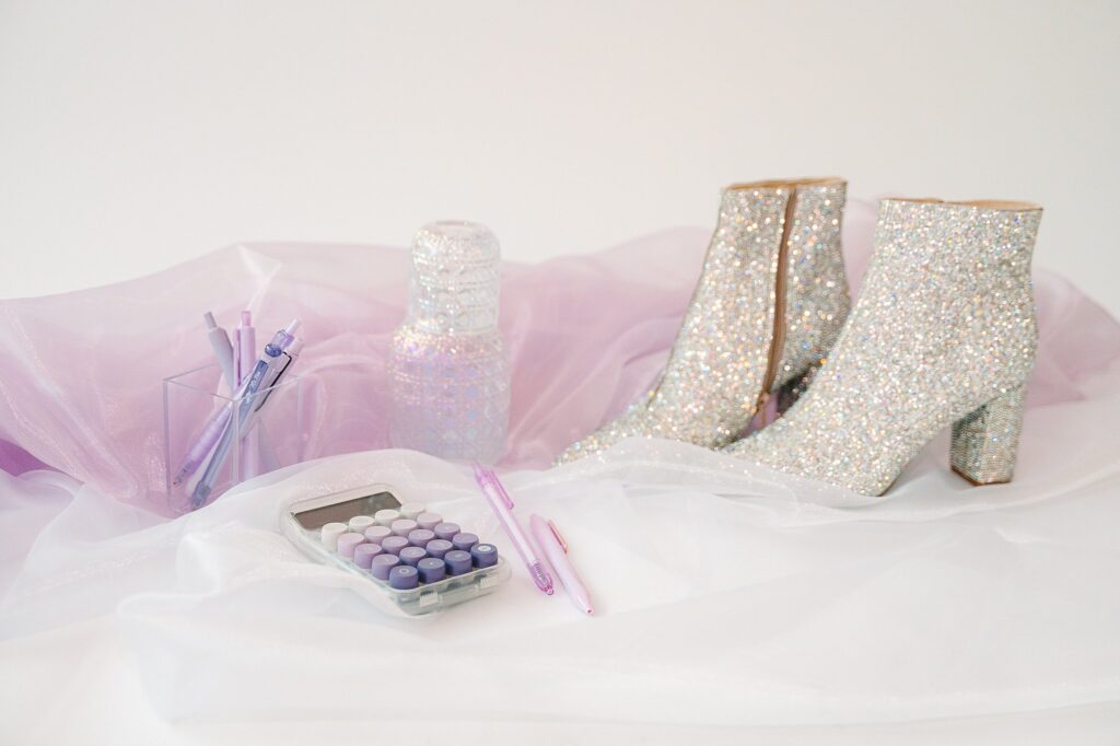 Wealth management feminine branding shoot props