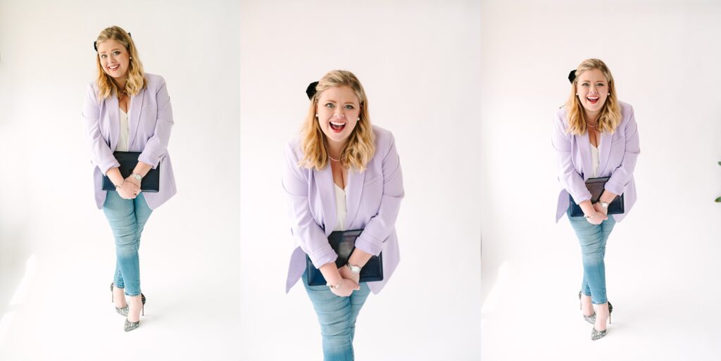 Lifestyle brand shot with intuitive details – branding for women in finance